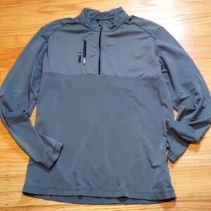 Adidas Climalite gray pullover Sz M Front zipper pocket